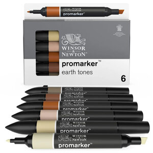 Winsor & Newton Promarker Earth Tones 6-Pack