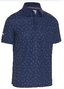 Callaway Men's Golf Polo Painted Chevron Peacoat