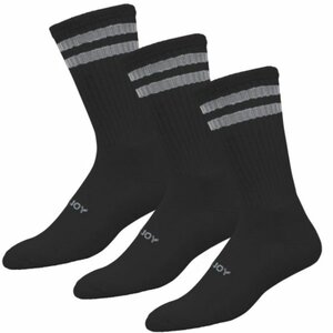 Footjoy ComfortSof Crew Golfsokken 3 paar Heren  Lang Zwart 39-46