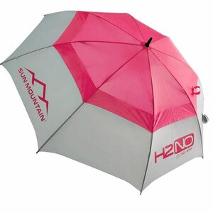 Sun Mountain H2NO Dual Canopy Golf Umbrella Pink  Grey