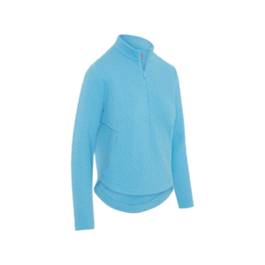 Callaway 1/2 Zip Gestepptes Strickpullover Damen Hellblau