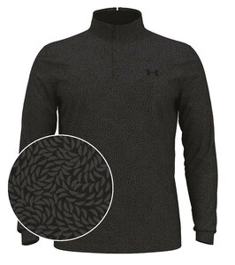 Under Armour Heren Playoff Printed 1/4 Zip Black Castlerock Maat L