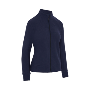 Callaway Stretch Waffelstrick Fleece Golfjacke Damen Peacoat