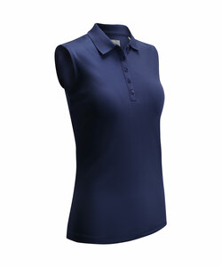 Mouwloos Dames Callaway Polo Shirt Knit Navy Maat S