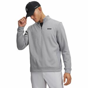 Under Armour Sweater Fleece Hybrid HZ Grijs Heren