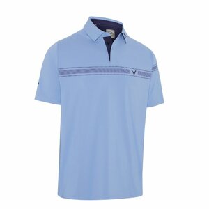 Callaway - Odessey Heren Block Golfpolo Lichtblauw