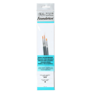Winsor & Newton Foundation Penseelset – Rond 3 & 5 en Plat 1