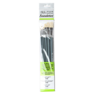 Winsor & Newton Foundation Long Handle Olieverf Kwasten Set van 6